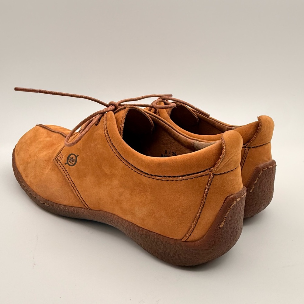 Born Sahara Tan Nubuck Leather Lace Up Driving Shoes Comfort  Women’s Size 8 - Picture 6 of 14
